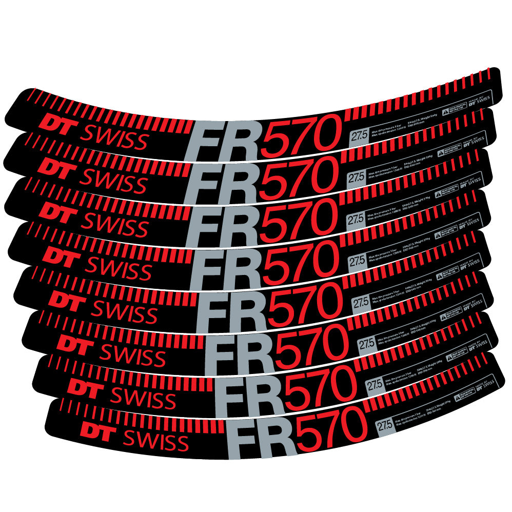 Aufkleber DT Swiss FR 570, MTB-Rad 29, Fahrradaufkleber Vinyl