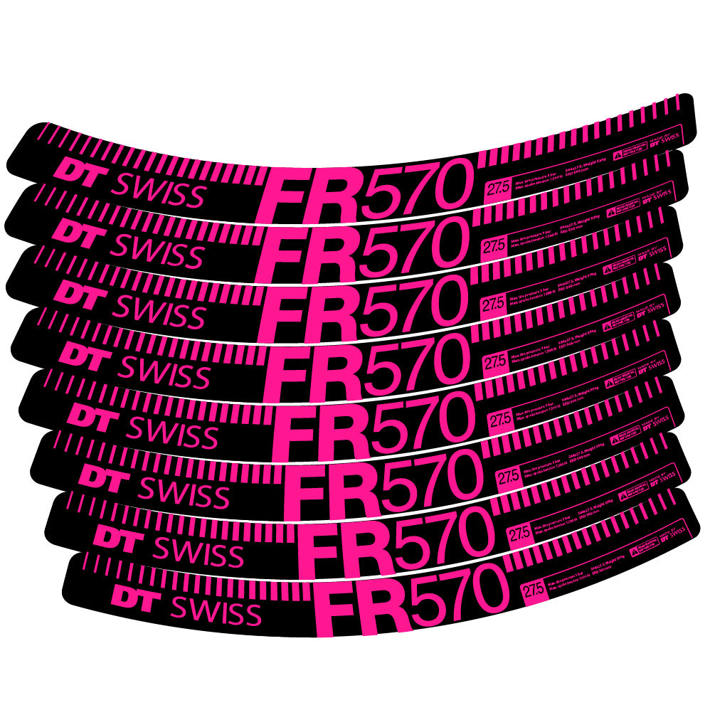 Aufkleber DT Swiss FR 570, MTB-Rad 29, Fahrradaufkleber Vinyl