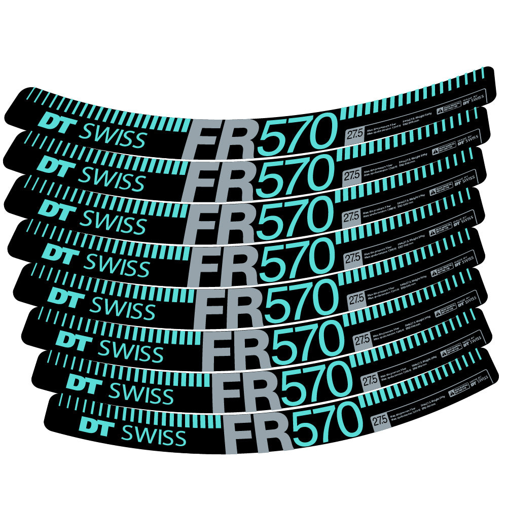 Aufkleber DT Swiss FR 570, MTB-Rad 29, Fahrradaufkleber Vinyl