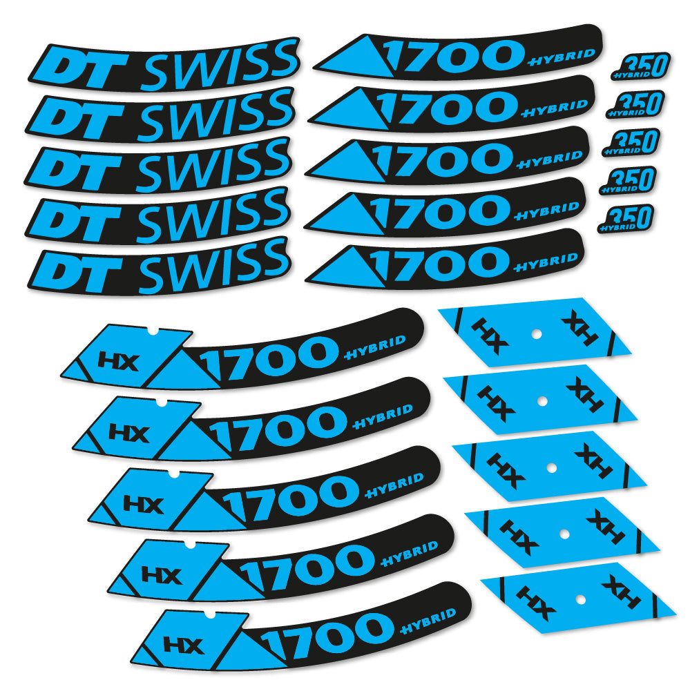 Aufkleber DT Swiss Hybrid HX 1700 Spline 29, MTB-Rad 29, Fahrradaufkleber Vinyl