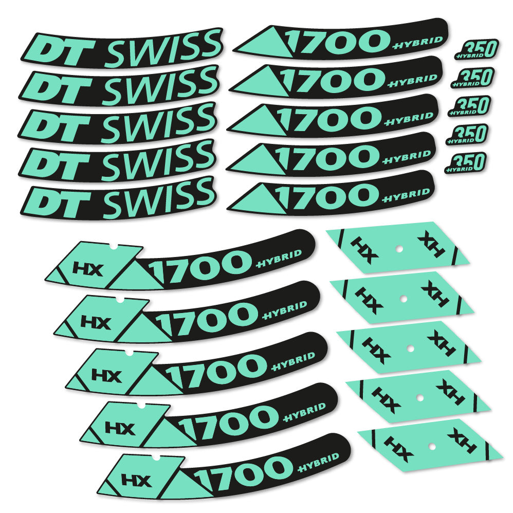 Aufkleber DT Swiss Hybrid HX 1700 Spline 29, MTB-Rad 29, Fahrradaufkleber Vinyl