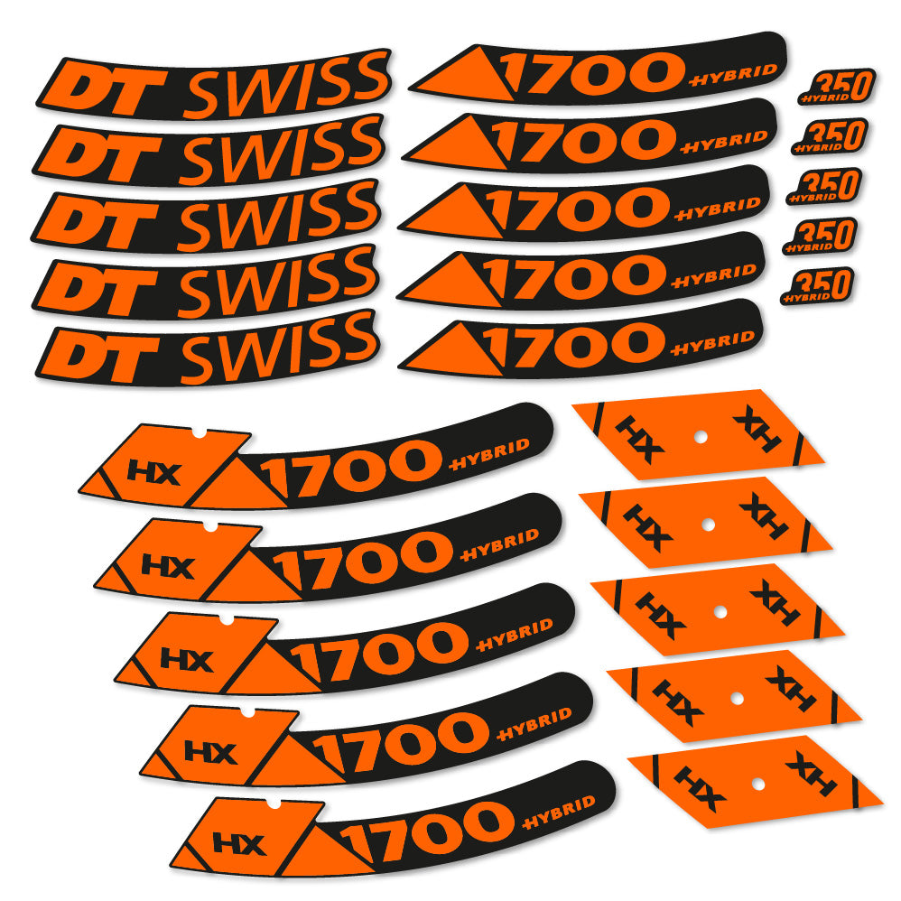 Aufkleber DT Swiss Hybrid HX 1700 Spline 29, MTB-Rad 29, Fahrradaufkleber Vinyl