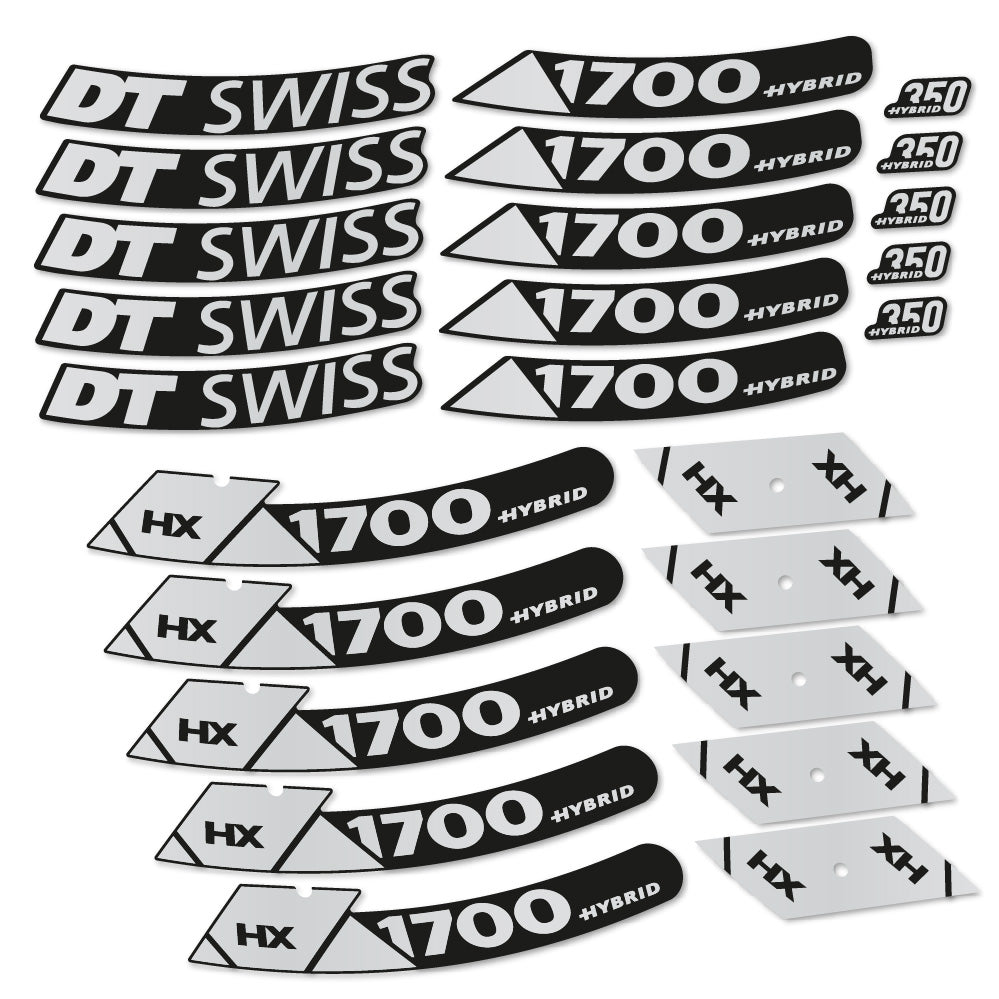 Aufkleber DT Swiss Hybrid HX 1700 Spline 29, MTB-Rad 29, Fahrradaufkleber Vinyl