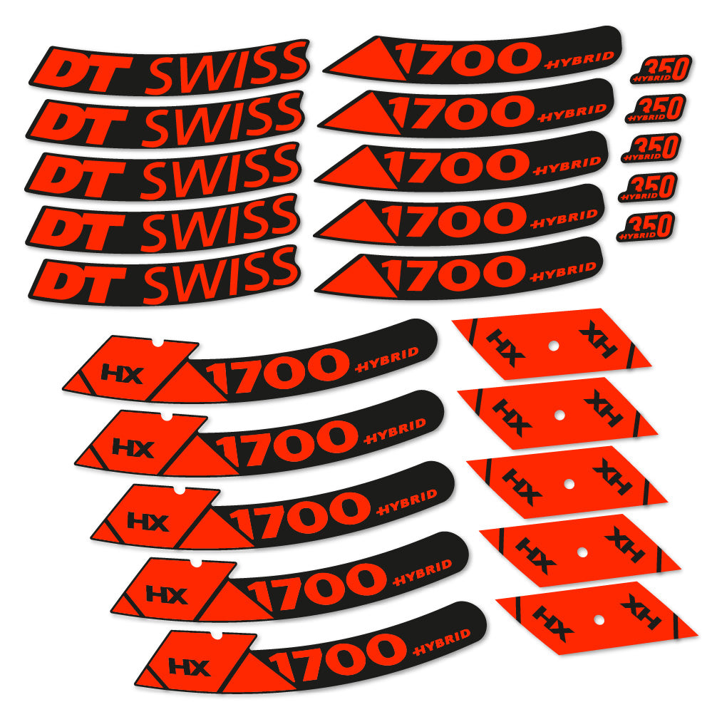 Aufkleber DT Swiss Hybrid HX 1700 Spline 29, MTB-Rad 29, Fahrradaufkleber Vinyl