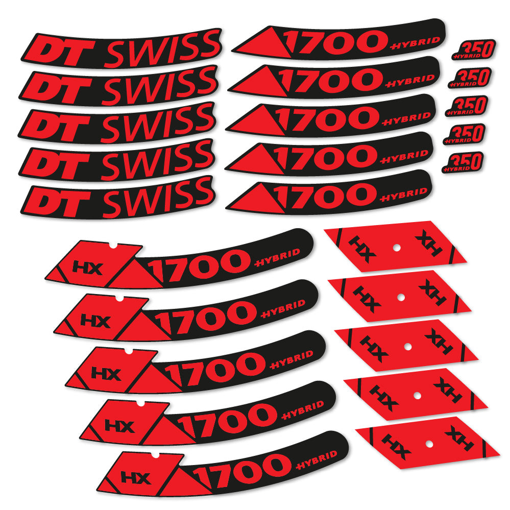 Aufkleber DT Swiss Hybrid HX 1700 Spline 29, MTB-Rad 29, Fahrradaufkleber Vinyl