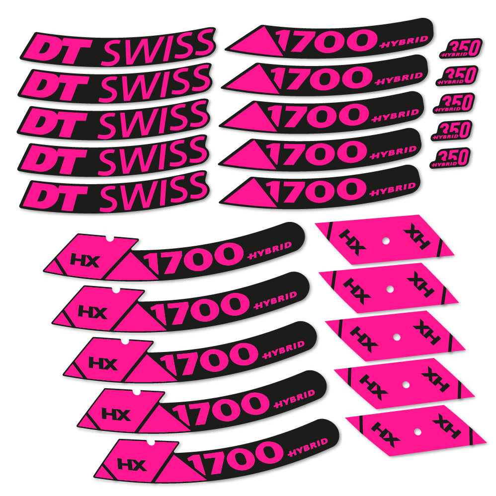 Aufkleber DT Swiss Hybrid HX 1700 Spline 29, MTB-Rad 29, Fahrradaufkleber Vinyl