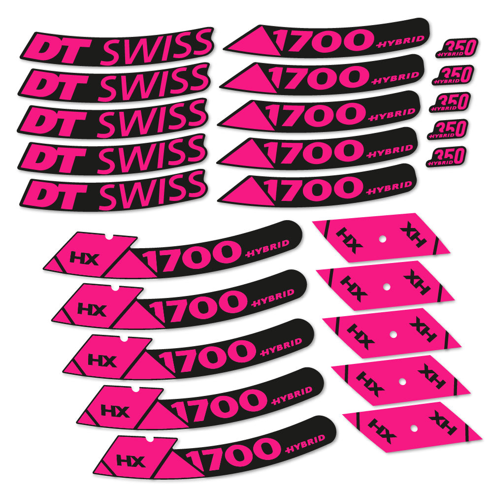 Aufkleber DT Swiss Hybrid HX 1700 Spline 29, MTB-Rad 29, Fahrradaufkleber Vinyl
