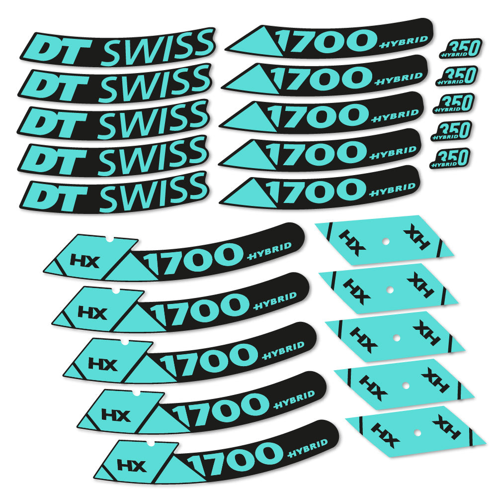 Aufkleber DT Swiss Hybrid HX 1700 Spline 29, MTB-Rad 29, Fahrradaufkleber Vinyl