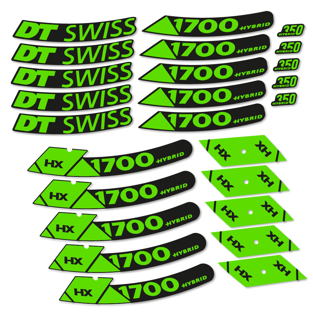 Aufkleber DT Swiss Hybrid HX 1700 Spline 29, MTB-Rad 29, Fahrradaufkleber Vinyl