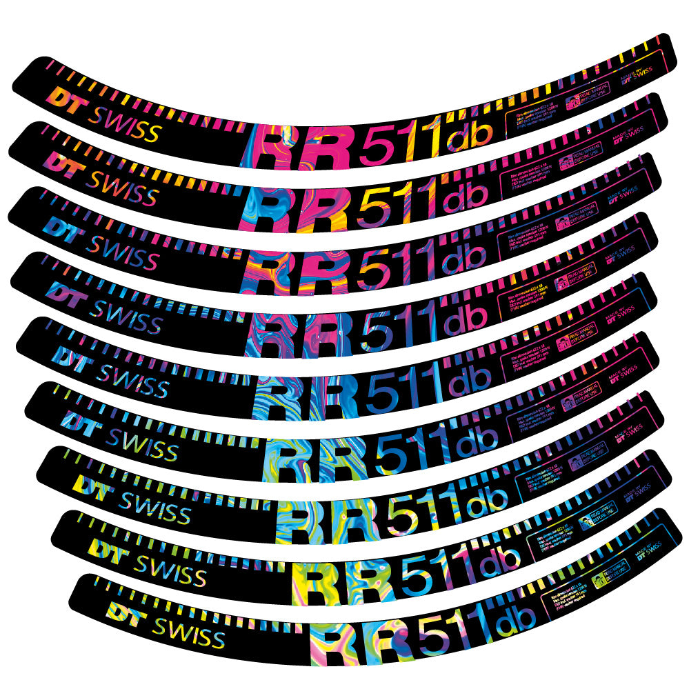 Aufkleber DT Swiss FR511 db, MTB-Rad 29, Fahrradaufkleber Vinyl