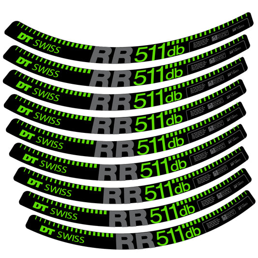 Apple Green decal for DT Swiss FR511 db MTB wheel 29" – bike sticker vinyl