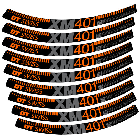 Orange decal for DT Swiss XM401 MTB wheel 29" – bike sticker vinyl