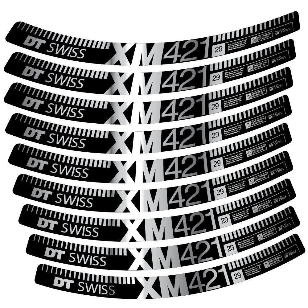 Aufkleber DT Swiss XM421, MTB-Rad 29, Fahrradaufkleber Vinyl