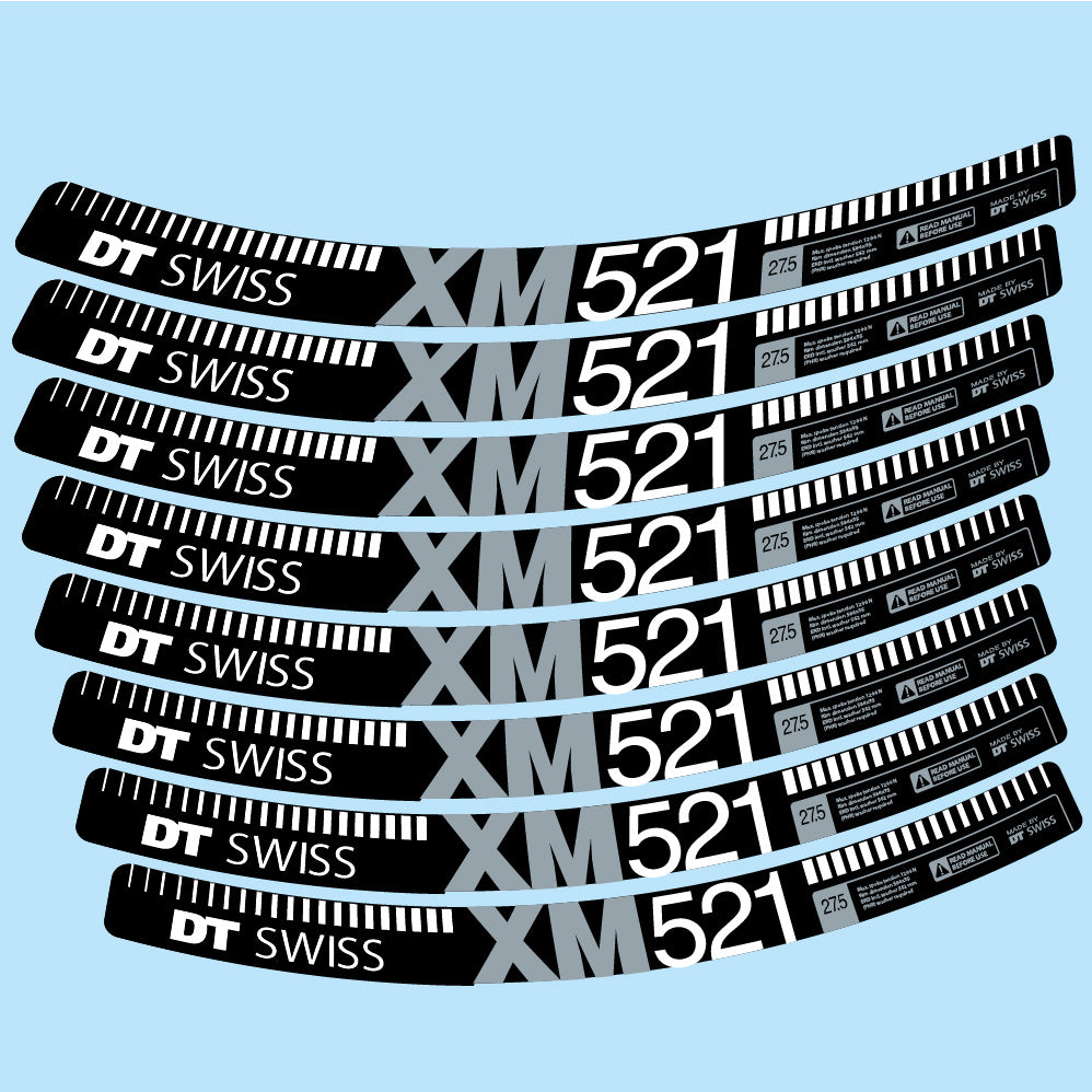 Aufkleber DT Swiss XM521, MTB-Rad 29, Fahrradaufkleber Vinyl