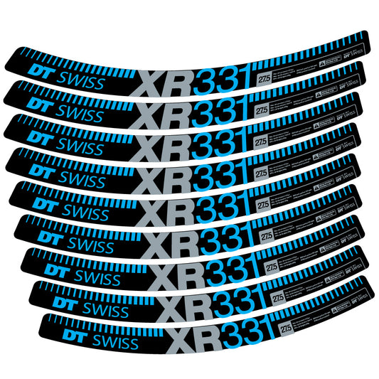Sky Blue decal for DT Swiss XR331 MTB wheel 29" – bike sticker vinyl