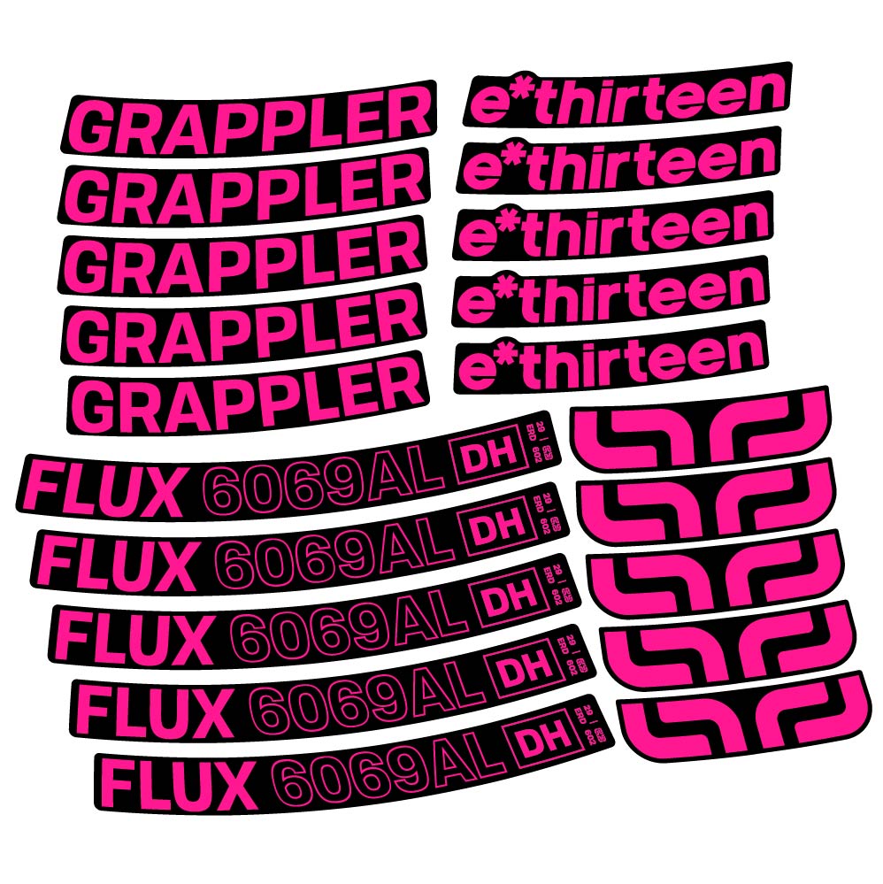 Aufkleber E-Thirteen Grappler Flux Alloy Downhill, MTB-Rad 29, Fahrradaufkleber Vinyl