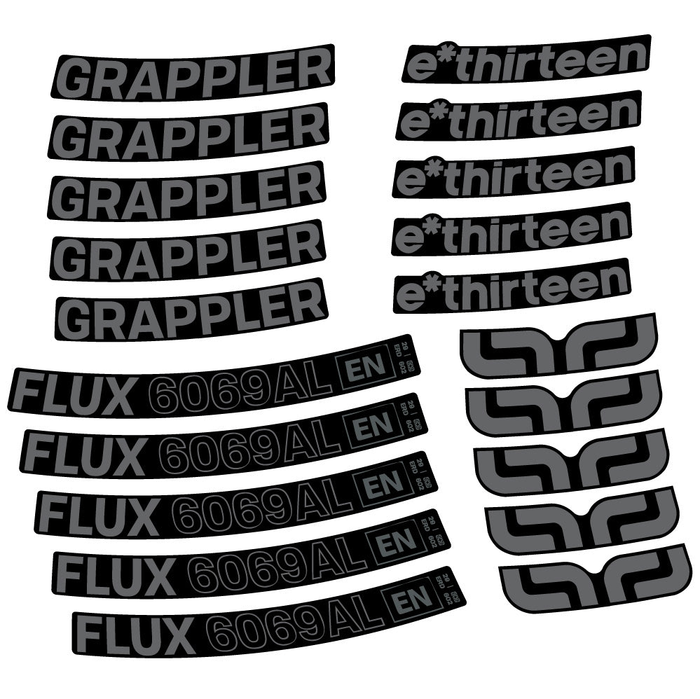 Aufkleber E-Thirteen Grappler Flux Alloy, MTB-Rad 29, Fahrradaufkleber Vinyl