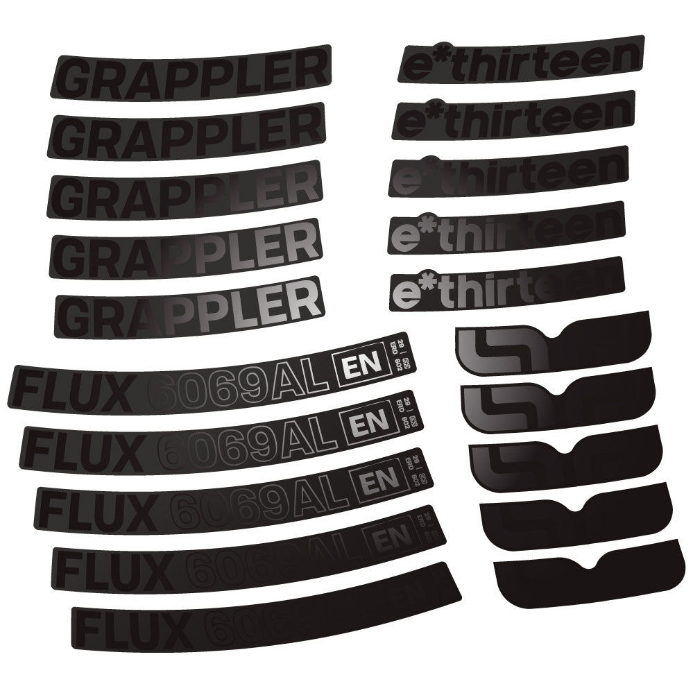 Aufkleber E-Thirteen Grappler Flux Alloy, MTB-Rad 29, Fahrradaufkleber Vinyl