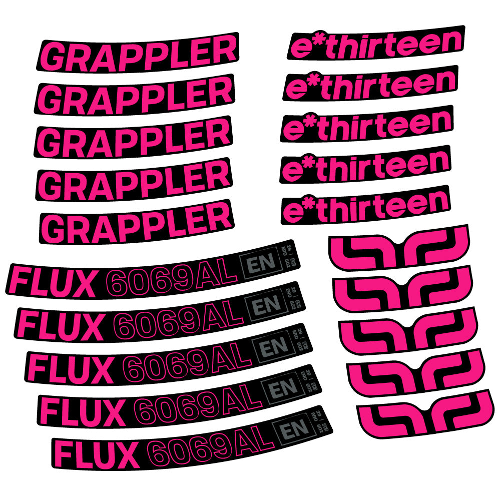 Aufkleber E-Thirteen Grappler Flux Alloy, MTB-Rad 29, Fahrradaufkleber Vinyl