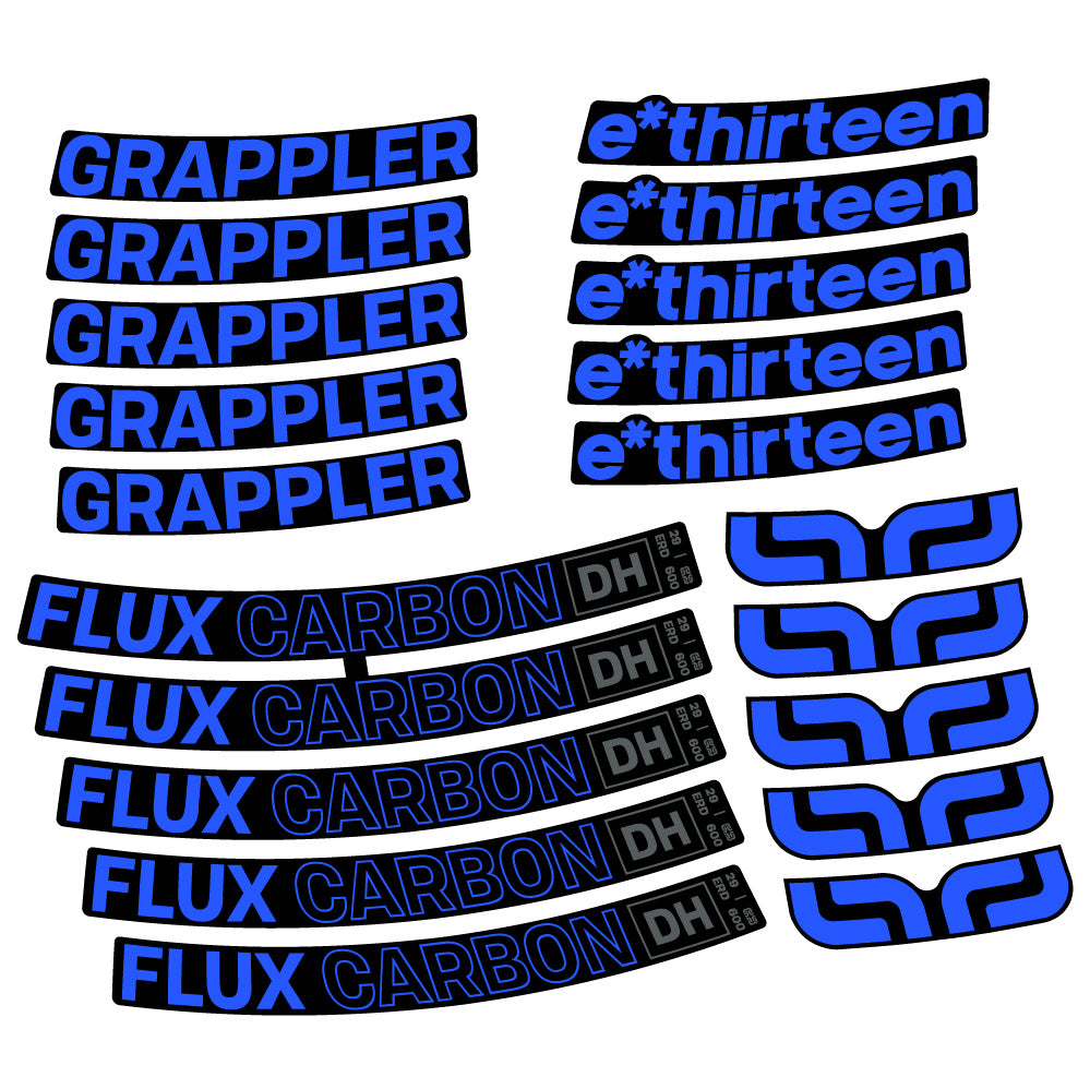 Aufkleber E-Thirteen Grappler Flux Carbon, MTB-Rad 29, Fahrradaufkleber Vinyl
