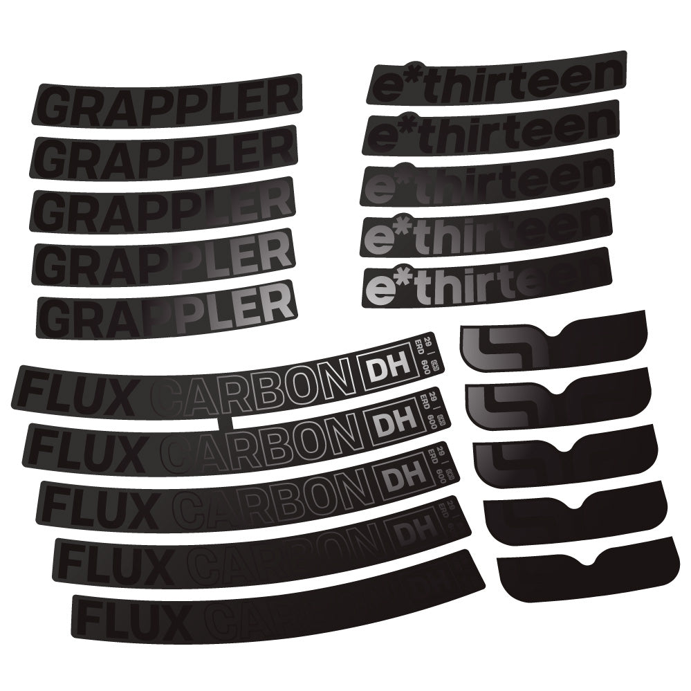 Aufkleber E-Thirteen Grappler Flux Carbon, MTB-Rad 29, Fahrradaufkleber Vinyl