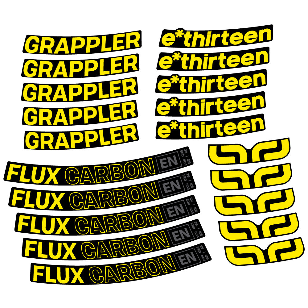Aufkleber E-Thirteen Grappler Flux, MTB-Rad 29, Fahrradaufkleber Vinyl