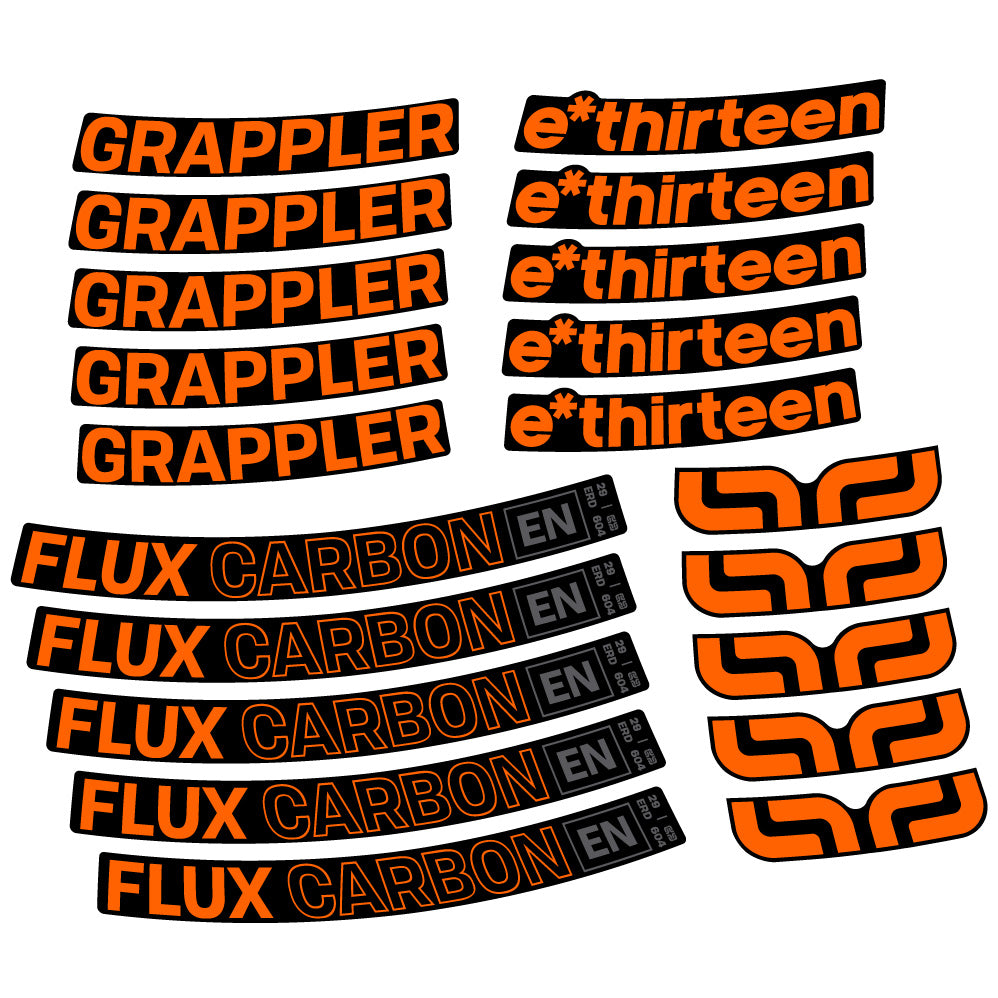 Aufkleber E-Thirteen Grappler Flux, MTB-Rad 29, Fahrradaufkleber Vinyl