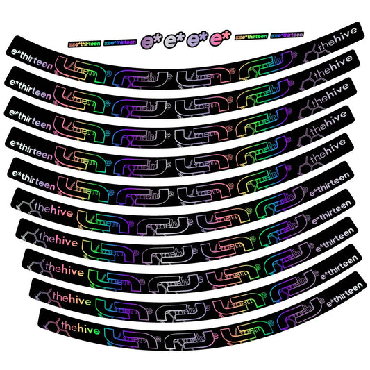 Hollographic decal for e-Thirteen TRS MTB wheel 29" – bike sticker vinyl