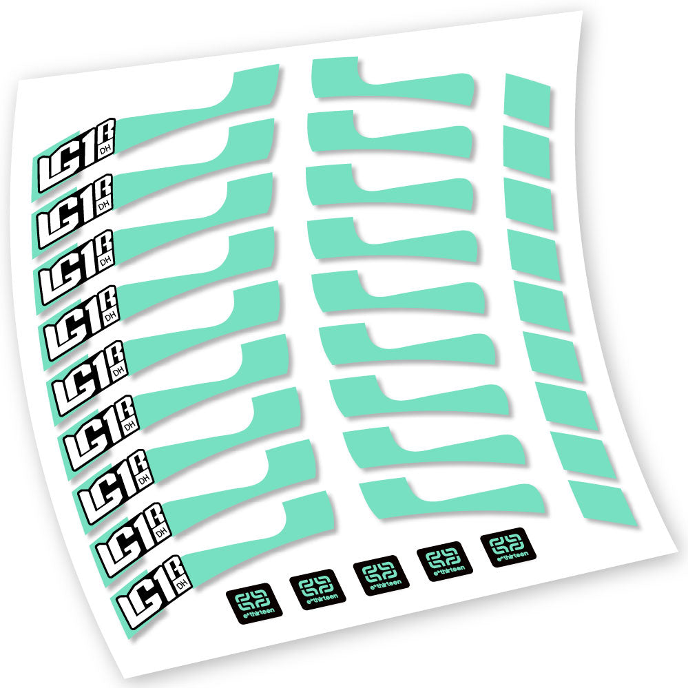 Decals, E-Thirteen LG1 DH, MTB Wheel, Bike sticker vinyl