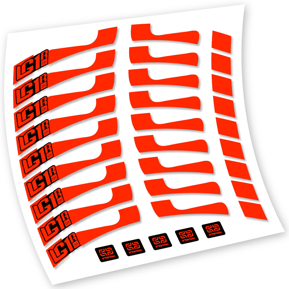 Decals, E-Thirteen LG1 DH, MTB Wheel, Bike sticker vinyl
