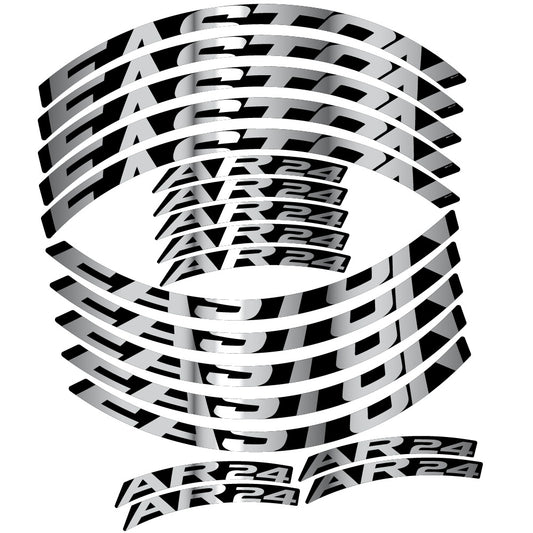 Chrome Silver decal for Easton AR24 MTB wheel 29" – bike sticker vinyl