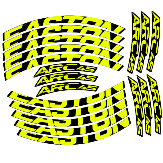 Neon Yellow decal for Easton ARC45 MTB wheel 29" – bike sticker vinyl