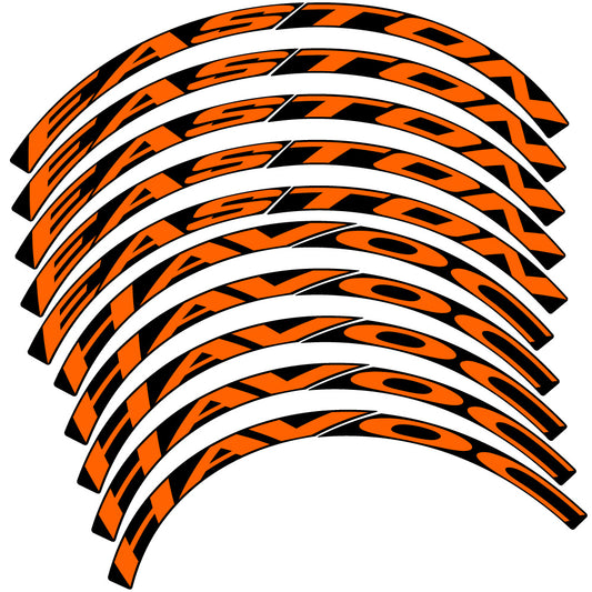 Orange decal for Easton Havoc MTB wheel 29" – bike sticker vinyl