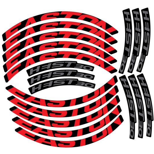 Red decal for Easton Heist 30 MTB wheel 29" – bike sticker vinyl