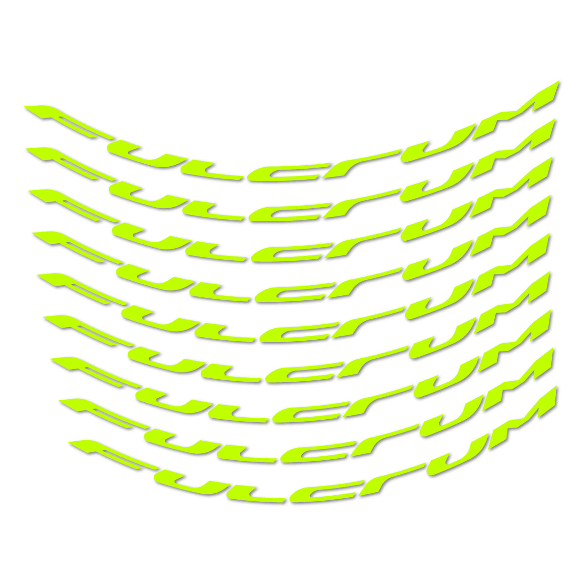 Stickers for Fulcrum Generic, Mountain Wheel 29" vinyl decals - Lime Neon