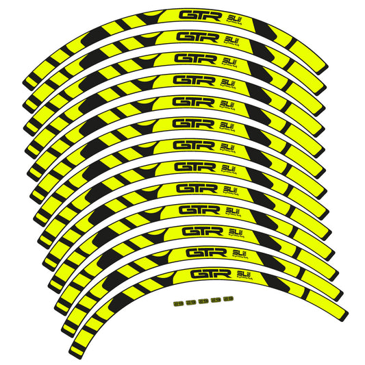 Neon Yellow decal for Gurpil GTR Tubeless Ready SL20 Boost 29 MTB wheel 29" – bike sticker vinyl