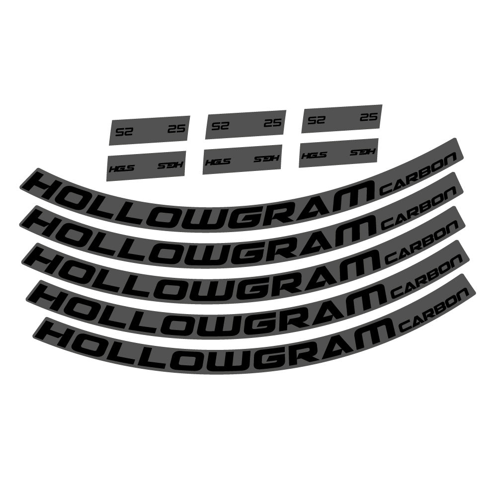 Aufkleber Hollowgram 25 Carbon Custom, MTB-Rad 29, Fahrradaufkleber Vinyl