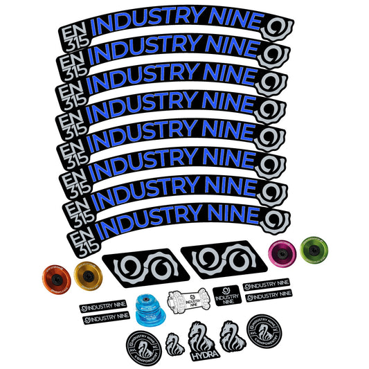 Medium Blue decal for Industry Nine Enduro 315 Carbon MTB wheel 29" – bike sticker vinyl