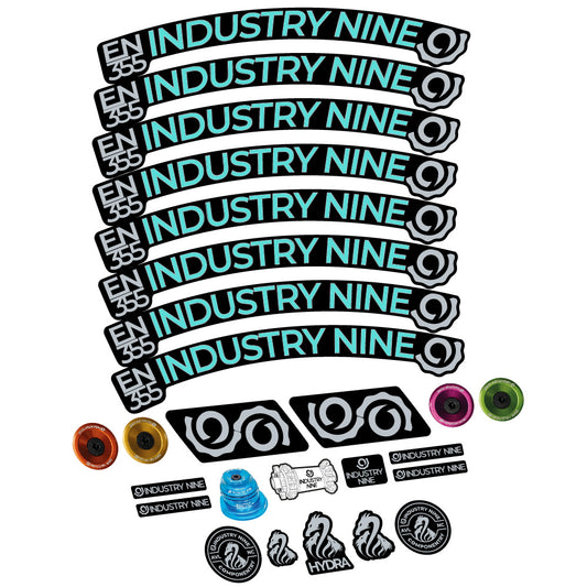 Blue Green decal for Industry Nine Enduro 355 MTB wheel 29" – bike sticker vinyl