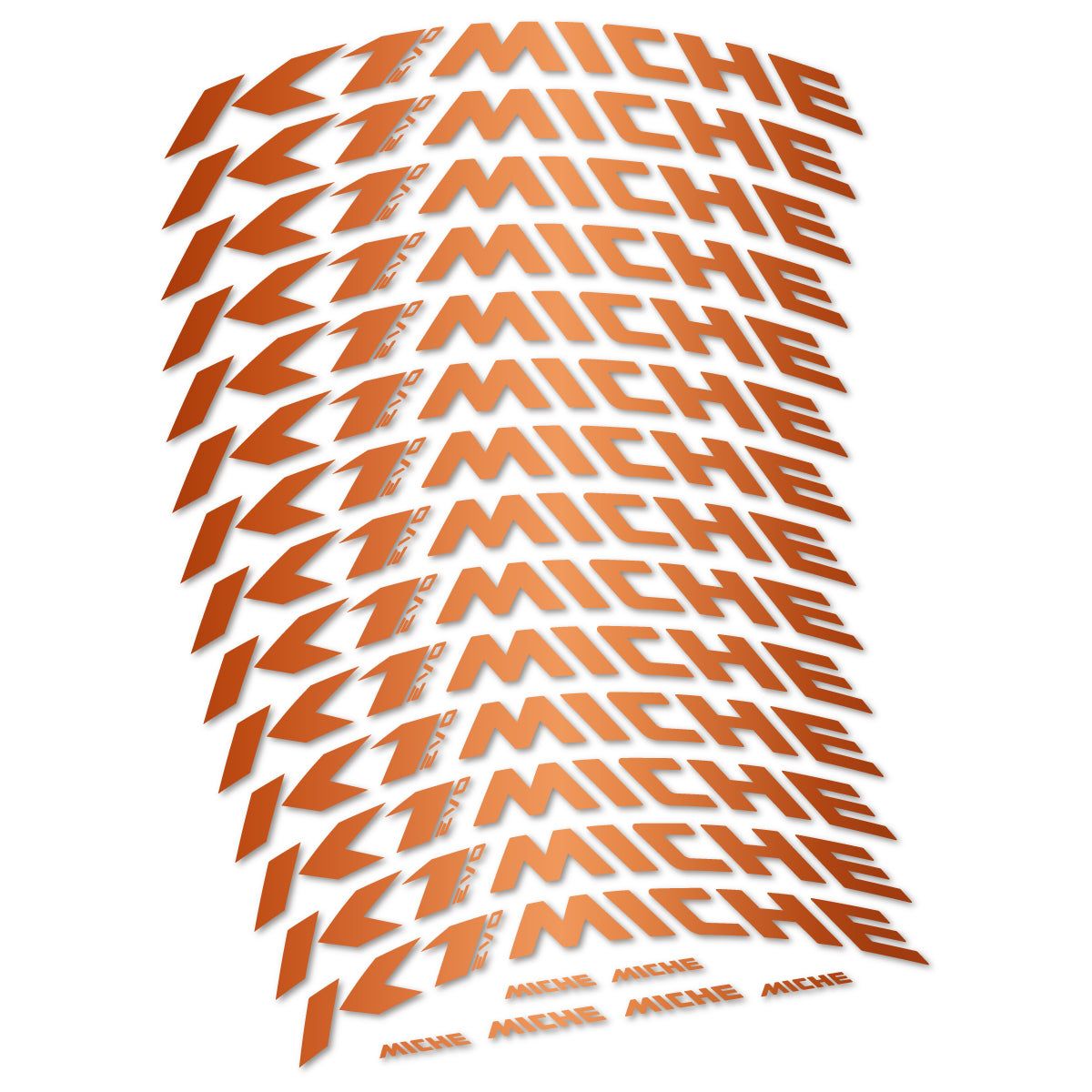 Compatible Stickers for Miche K1 Evo, Mountain Wheel 29" vinyl decals - Bronze