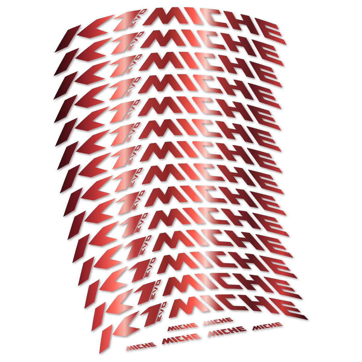 Compatible Stickers for Miche K1 Evo, Mountain Wheel 29" vinyl decals - Copper