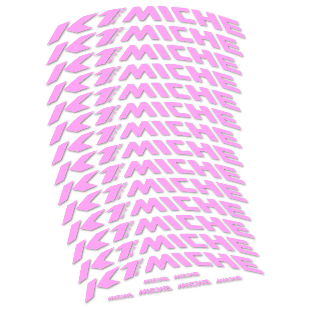 Compatible Stickers for Miche K1 Evo, Mountain Wheel 29" vinyl decals - Light Lilac