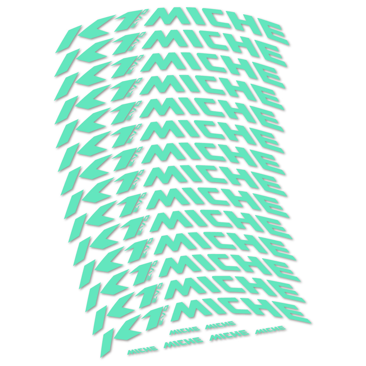 Compatible Stickers for Miche K1 Evo, Mountain Wheel 29" vinyl decals - Mint