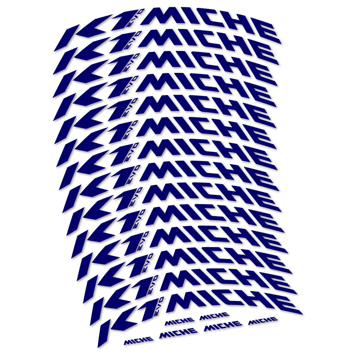 Compatible Stickers for Miche K1 Evo, Mountain Wheel 29" vinyl decals - Scandinavian Blue