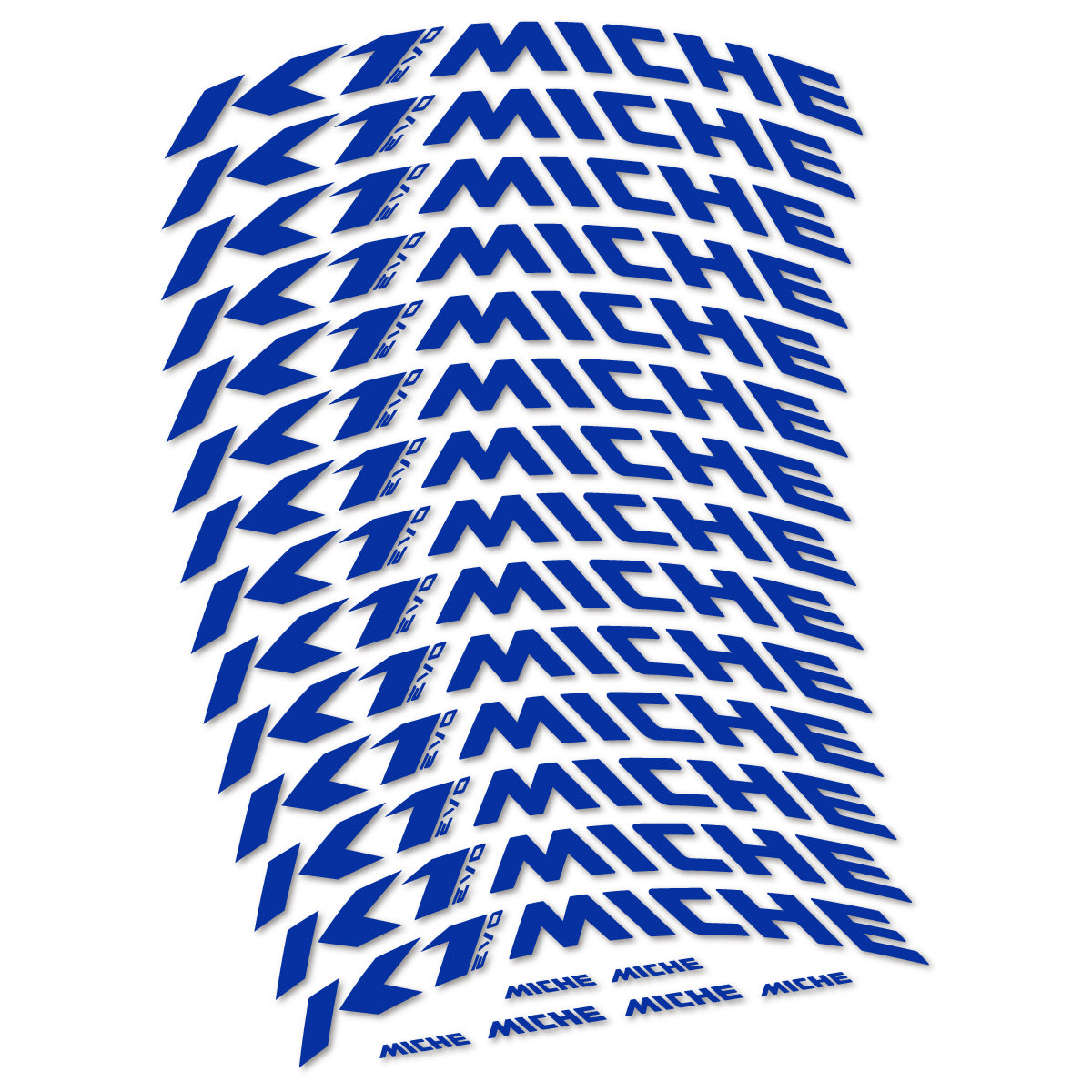 Compatible Stickers for Miche K1 Evo, Mountain Wheel 29" vinyl decals - Ultramarine Blue