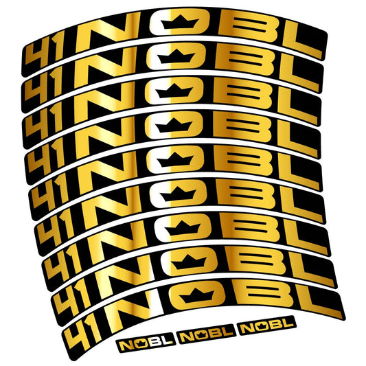 Chrome Gold decal for Nobl TR41 MTB wheel 29" – bike sticker vinyl