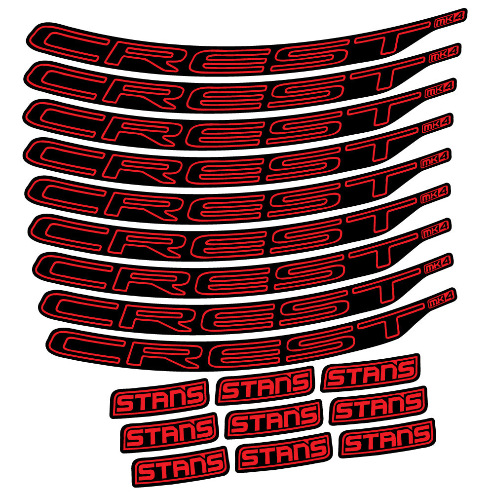 Aufkleber Stans Crest MK4 Ver.1, MTB-Rad 29, Fahrradaufkleber Vinyl