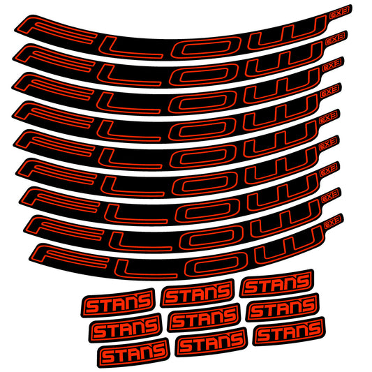 Neon Red decal for Stans Flow EX3 Ver.1 MTB wheel 29" – bike sticker vinyl