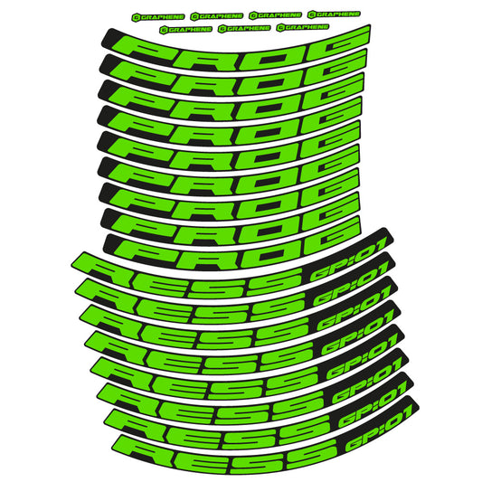 Apple Green decal for Progress GP:01 MTB wheel 29" – bike sticker vinyl