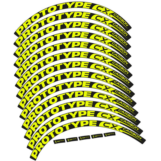 Neon Yellow decal for Prototype CX Carbon 2018 MTB wheel 29" – bike sticker vinyl